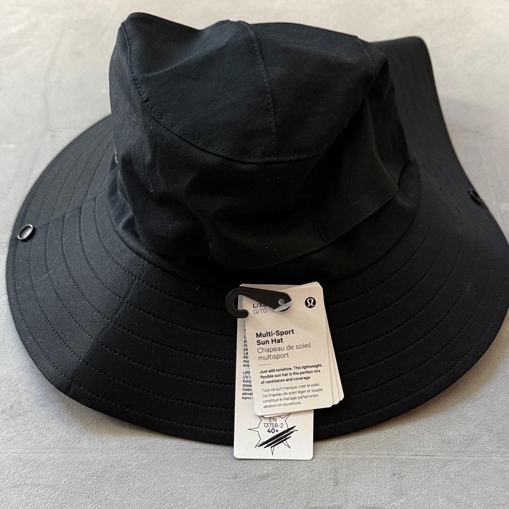 Lululemon Black Wide-Brim Hat